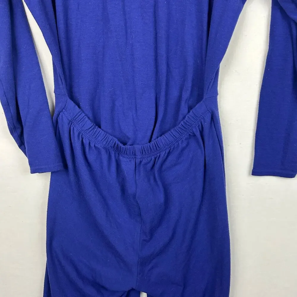 Patagonia Capilene Union Suit Full Body Long Johns Made in USA Blue Men's Size L
